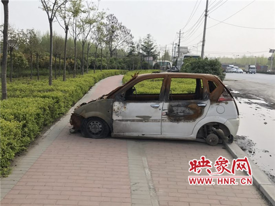 轎車自燃后"霸占"生態(tài)廊道數(shù)月