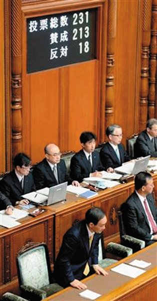 27日，日本國會參議院公布新建“國家安全保障會議”法案投票結(jié)果。