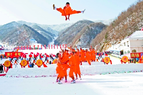 山頂跳《雪地style》 雪上耍少林功夫