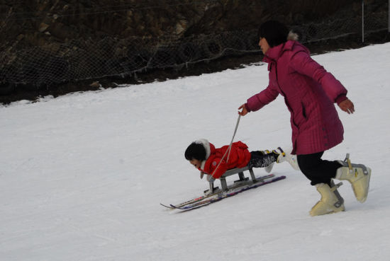 甘山滑雪場(chǎng)“雪戰(zhàn)”首場(chǎng)告捷　引爆冬游三門峽熱潮