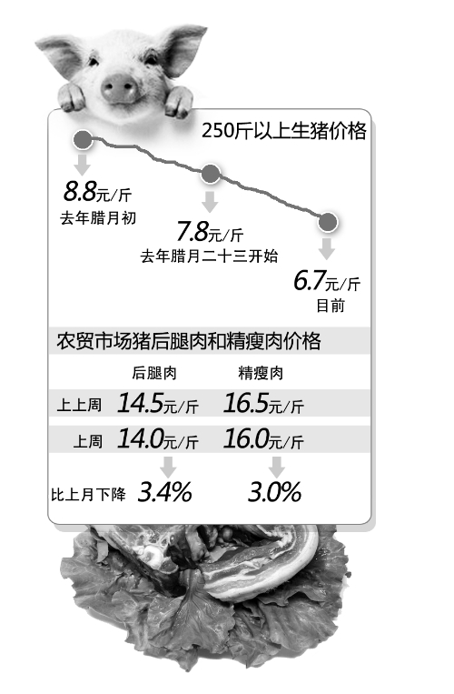 鄭州豬肉價格持續(xù)下跌方毅夫/制圖