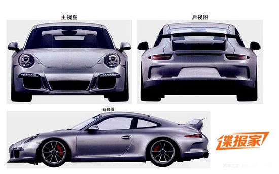 保時(shí)捷911 GT3申報(bào)圖