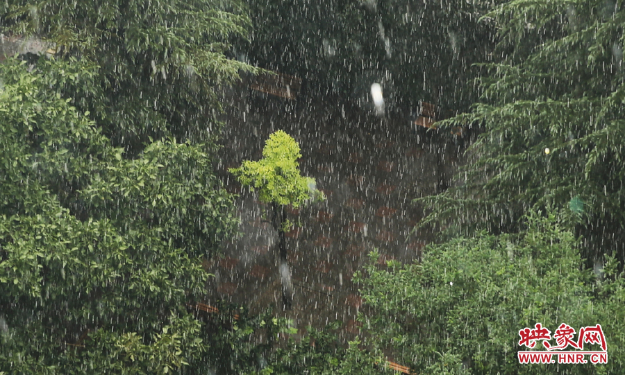 17時(shí)32分,鄭州強(qiáng)降雨,紫荊山附近的市民真切地感受到了什么叫大雨傾盆。