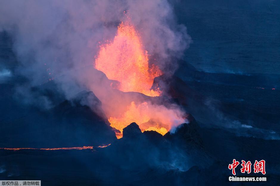 冰島巴達(dá)本加火山爆發(fā)